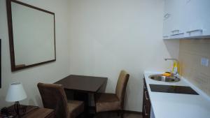 Kuchyň nebo kuchyňský kout v ubytování Hotel Usce