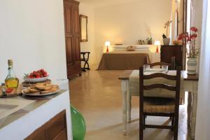 A seating area at Masseria Zambardo