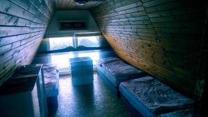 Postel nebo postele na pokoji v ubytování Chata Vrchlice Kutna Hora