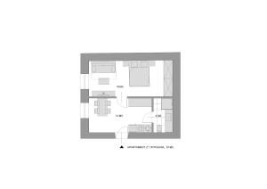 Plán poschodí v ubytovaní Sewa Apartments