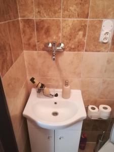Koupelna v ubytování Apartmán Pod věží I