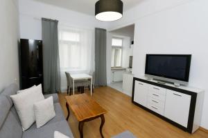 a living room with a couch and a flat screen tv at Apartment - OLD TOWN - Cyrulicza in Lublin