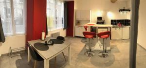Kuchyň nebo kuchyňský kout v ubytování Appartement T1 bis Spacieux Chaleureux proche CNPE Centre Ville