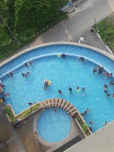 an overhead view of people in a large swimming pool at DPerdana -Dinies pool,wifi, centre of Kota Bharu, 4-5 pax in Kota Bharu