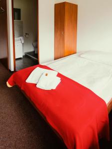 Letto o letti in una camera di Hacienda ČERT Kořenov