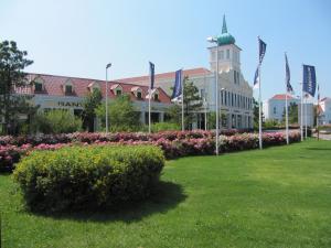 A garden outside Pannonia Tower