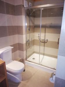 Koupelna v ubytování Hotel Amun