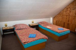Posteľ alebo postele v izbe v ubytovaní Apartmány U Kocoura pod Klínovcem