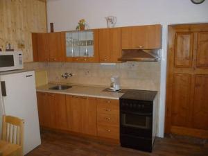 Kuchyňa alebo kuchynka v ubytovaní Apartmány U Kocoura pod Klínovcem