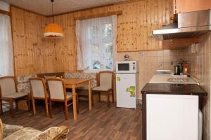 Kuchyňa alebo kuchynka v ubytovaní Apartmány U Kocoura pod Klínovcem