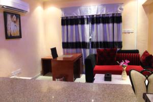 Posezení v ubytování Horizon Hotel Apartments - الأفق للشقق الفندقية