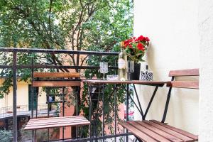 Balkón alebo terasa v ubytovaní Dora apartment near Buda Castle with PARKING!