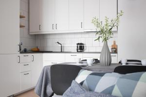 Kuchyňa alebo kuchynka v ubytovaní Apartament KOSMOS z miejscem parkingowym + 7 fotografií