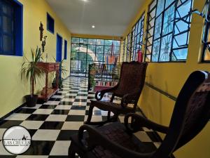Istumisnurk majutusasutuses Hostal Las Cruces