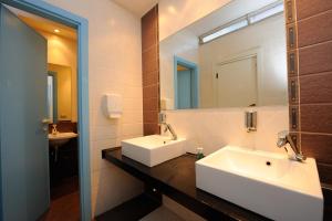 Koupelna v ubytování Hotel Frate Sole