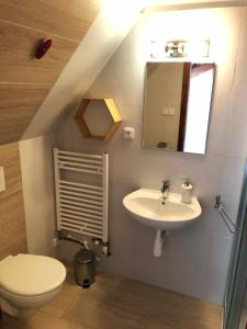 Koupelna v ubytování Penzion U Kapitána