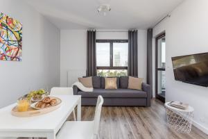 Televízia a/alebo spoločenská miestnosť v ubytovaní Chill Apartments Wolska 45