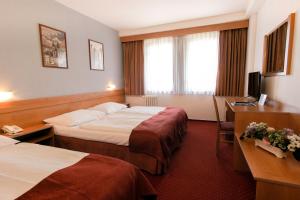 Postel nebo postele na pokoji v ubytování Hotel Globus