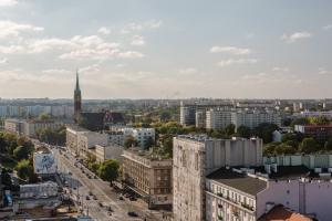 Výhľad na mesto Varšava alebo výhľad na mesto priamo z apartmánu