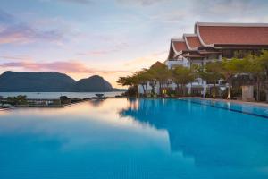 a large swimming pool in front of a building at The Westin Langkawi Resort & Spa in Kuah