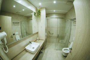 Koupelna v ubytování Hotel Verso