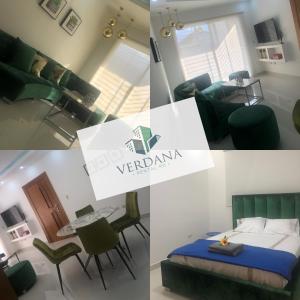 a collage of photos of a bedroom and a room with a bed at Verdana Rental Residencial Arlene II SFM in San Francisco de Macorís