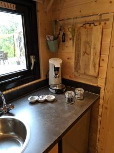 A kitchen or kitchenette at Rhön Lodge