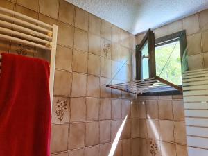 Baðherbergi á Le Serac W6 appartement with panoramic mountainview end of the hallway managed by private host