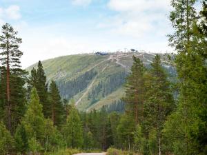 vistas a una montaña con árboles en el primer plano en 6 person holiday home in S LEN en Tandådalen