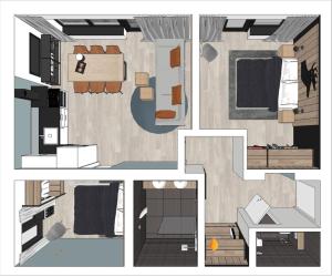 Televízia a/alebo spoločenská miestnosť v ubytovaní Dahoam by Sarina - Village Appartements