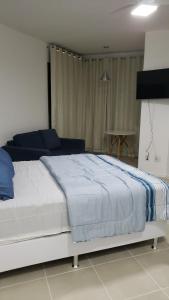 เตียงในห้องที่ Aldeia dos reis - Condado - Mangaratiba - Loft 405 bl 3