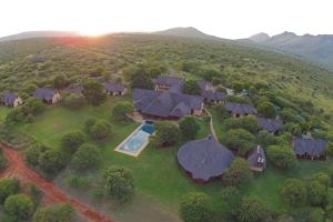 an aerial view of a house on a hill at Lapeng Guest Lodge in Burgersfort