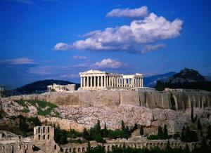 uma vista para a acrópole de Atenas a partir da acropolisasteryasteryastery em Elegant Acropolis em Atenas