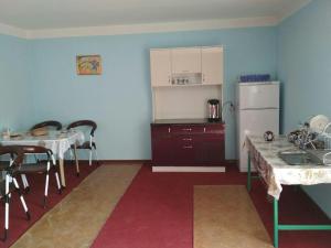 Kuhinja oz. manjša kuhinja v nastanitvi hostel Farovon
