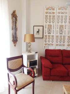 Χώρος καθιστικού στο Hostal Montemayor