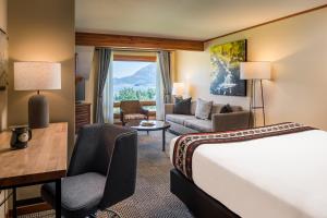 Postel nebo postele na pokoji v ubytování Skamania Lodge + 37 fotografií