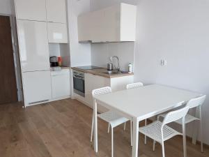 Kuchyňa alebo kuchynka v ubytovaní Apartamenty Bursztynowe w Kołobrzegu Sun&Relax