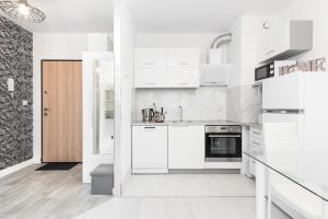 Kuchyňa alebo kuchynka v ubytovaní SuperApart Augustówka 73 "Sleek 1BR Home with Balcony & Pet-Friendly"