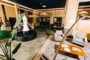 Χώρος καθιστικού στο Hotel Leo
