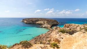 an island in the middle of the ocean at Italianway - Ottoventi Apartments in Lampedusa