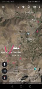 a map of a house on a website at Wooden House at the Mountain-private in Paránimfoi