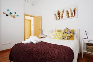 Un pat sau paturi într-o cameră la Condesa de Bureta
