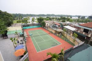 an overhead view of a tennis court in a city at AD 41 Hotel Huế CS2 in Hue