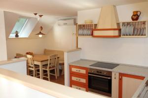 Kuchyň nebo kuchyňský kout v ubytování Apartment Pri Leju