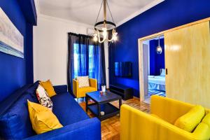 Posezení v ubytování Cozy Blue Apartment