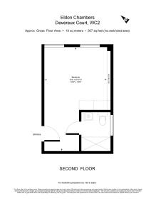 a schematic diagram of the second floor of a house at Eldon Chambers Pod 5 by City Living London in London