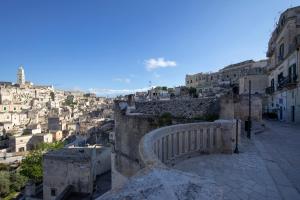 a view of a city from a building at La Casa di Montegrosso in Matera