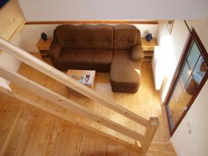 an overhead view of a living room with a couch at Penzion Vital in Liberec