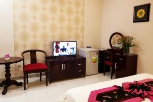 TV a/nebo společenská místnost v ubytování Nathalie's Vung Tau Hotel