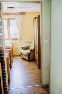 Posteľ alebo postele v izbe v ubytovaní Bungalovy U Haliny - Tyra Natura